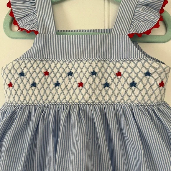 Stitchy Fish Stars Smocked Dress - Picture 2 of 4